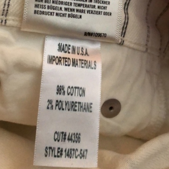 Citizens of Humanity Rocket Crop High Rise Skinny Jean's Ivory/Black Stripe NWT - Picture 5 of 14